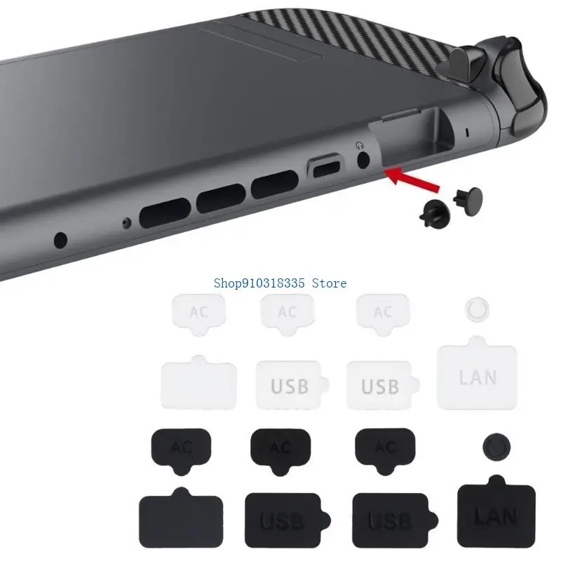 8Pcs not Scratch Silicone Dust Plugs Protective Covers Dustproof Designs Silicone Protective Plugs set for Console 2