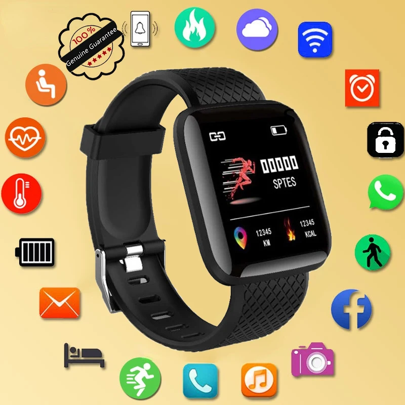Reloj inteligente para hombre y Mujer, pulsera electrónica Digital con Led, Bluetooth, Fitness