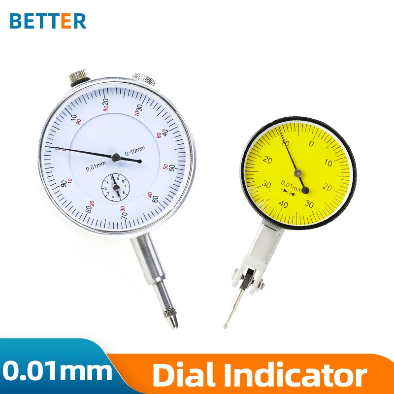 

Precision 0.01mm Dial Indicator Gauge 0-10mm Meter Precise 0.01mm Resolution Indicator Gauge Mesure Instrument Tool Dial Gauge