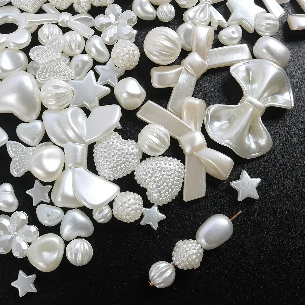 

20g Acrylic Mix Style Shape Flowers Bowknot Spacer Beads For Jewelry Making DIY Hair Clips Necklaces Bracelets Accessories