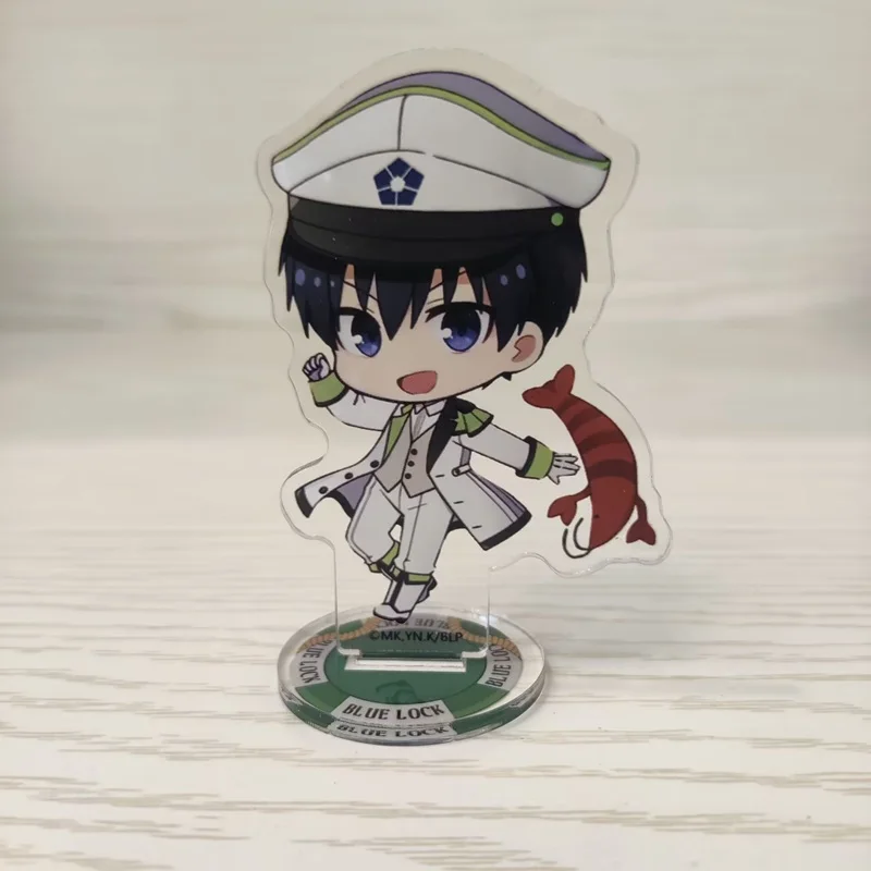 BLUE LOCK Anime Figures Itoshi Sae Isagi Yoichi Acrylic Stands Itoshi Rin Model Naval Style Cute Plate Desk Decor Birthday Gift