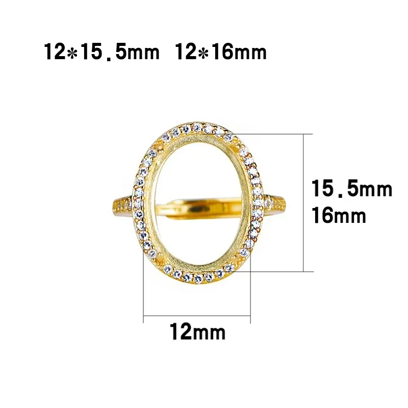 

925 Sterling Silver Women Engagement Wedding Ring 12x15.5mm 12x16mm Oval Cabochon Semi Mount Ring Amber Garnet Gemstone Setting