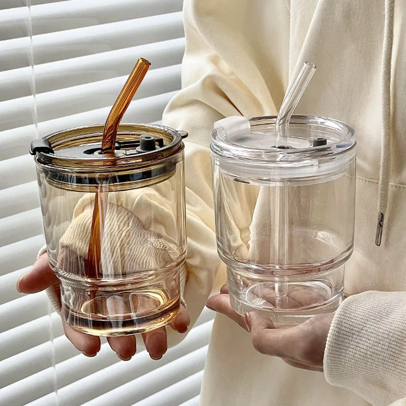 High Quality Bamboo Joint Cup Universal Ins Glass Portable Coffee Cup Household Cup with Straw Cup Custom Water Cup