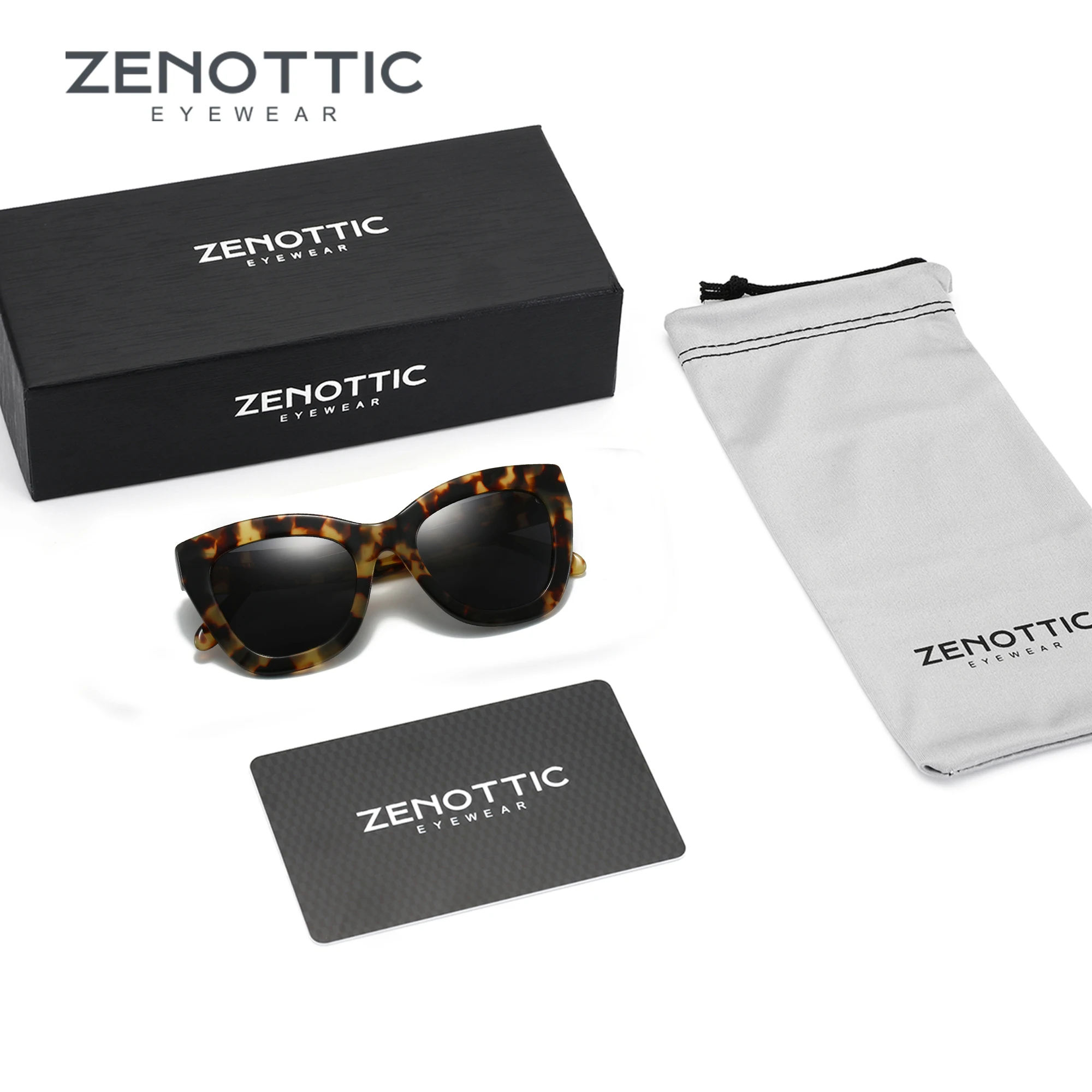

ZENOTTIC модные квадратные поляризационные солнцезащитные очки из ацетата бабочки UV400 солнцезащитные очки для женщин подарок для путешествий и отпуска