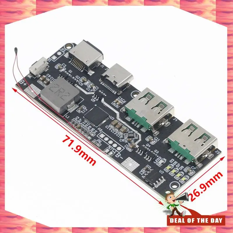 Levering 24 uur QC4.0 QC3.0 LED Dual USB 5V 4.5A 22.5W Micro/Type-C USB Mobiele Power Bank 18650 Oplaadmodule Temperatuur Pro