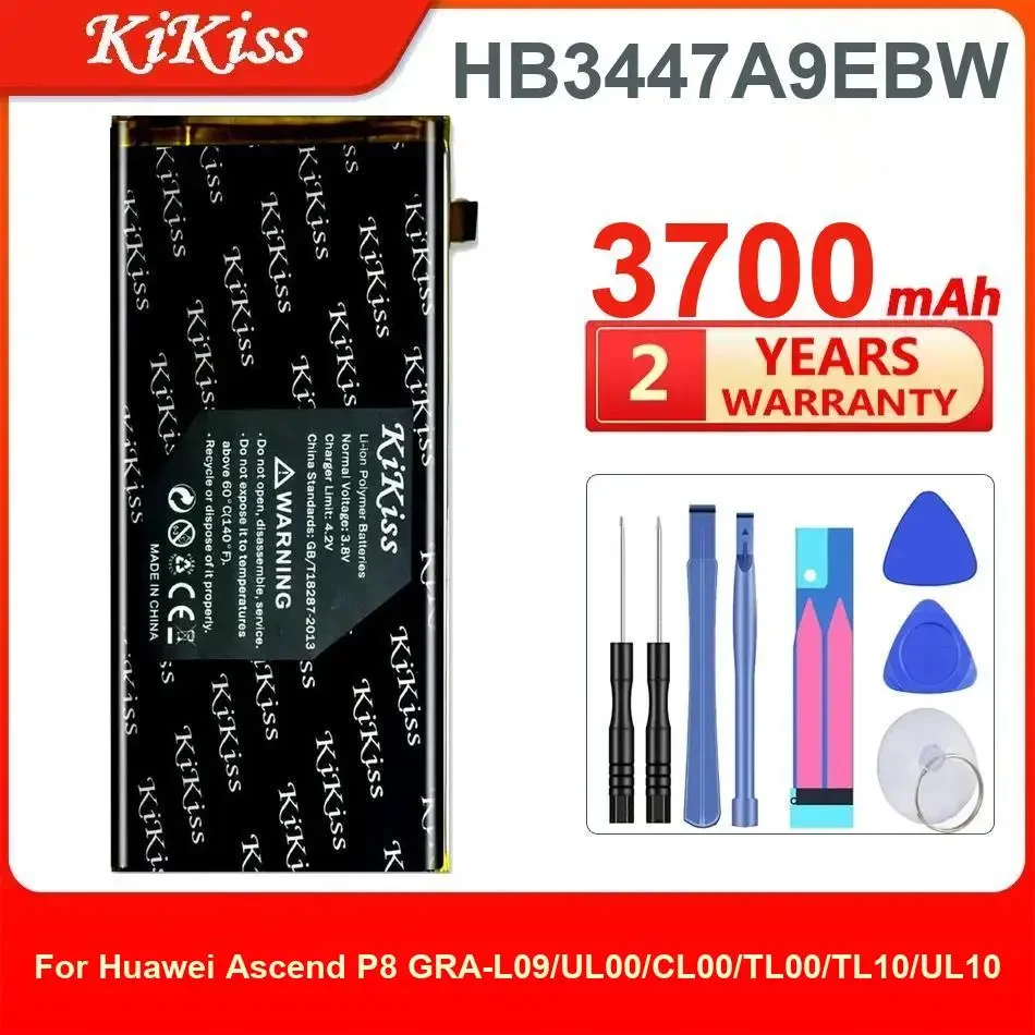 

Аккумулятор Kikiss HB3447A9EBW емкостью 3700 мАч для Huawei Ascend P8 GRA-L09/UL00/CL00/TL00/TL10/UL10