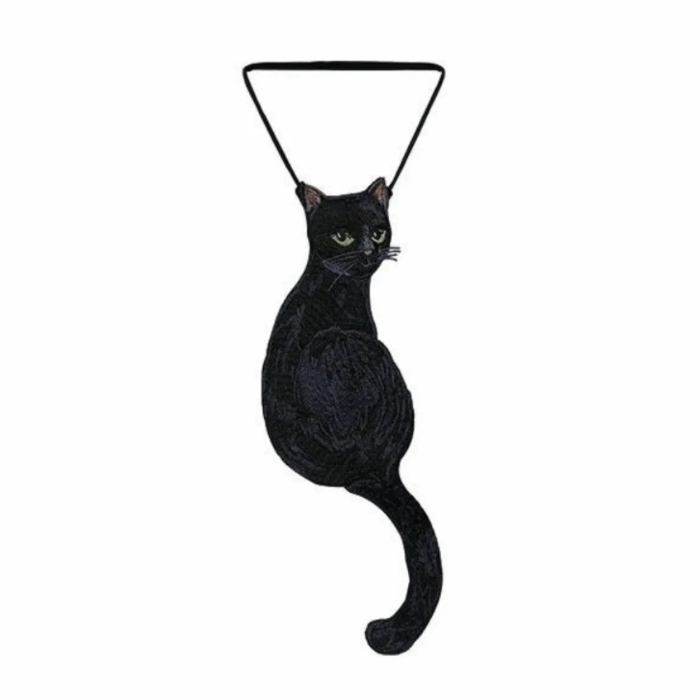 color-contrast-black-cat-series-tie-asymmetrical-design-playful-fish-french-vintage-bow-tie-funny-bohemian-style