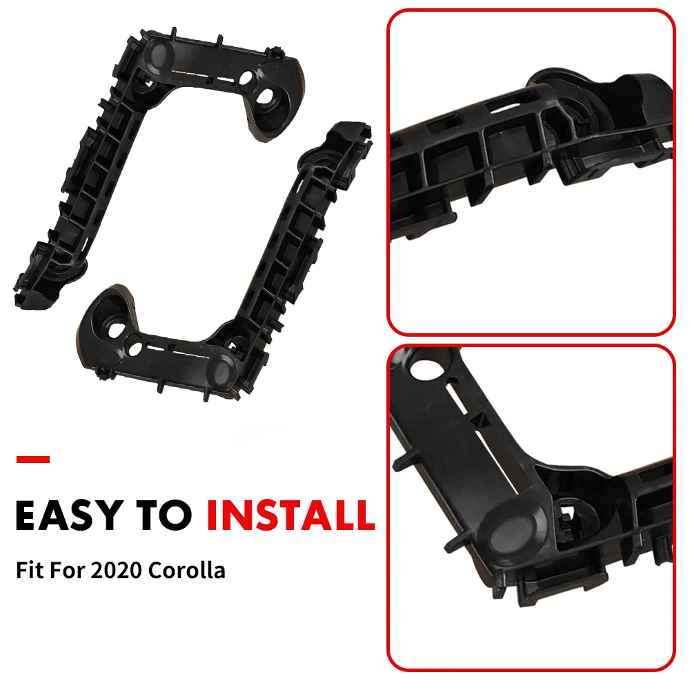 1Pair For 2019 2021 Toyota Corolla LE XLE Front Bumper Brackets Retainers Left Right 52116-02460 52115-02480