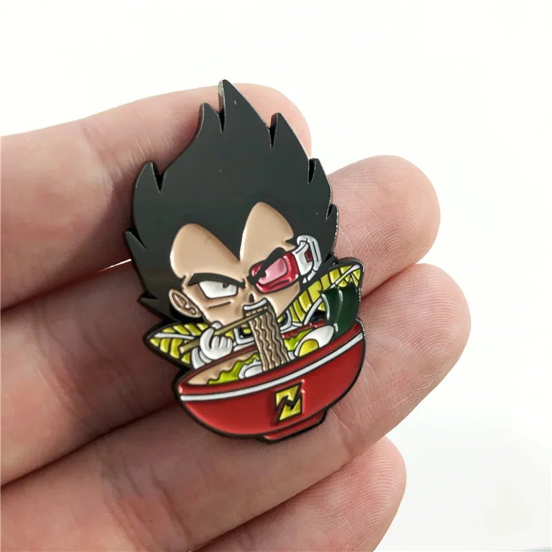 Dragon Ball Wukong Eat Noodles Enamel Pins Sailor Moon Tsukino Usagi Metal Cartoon Brooch Backpack Hat Bag Collar Lapel Badge