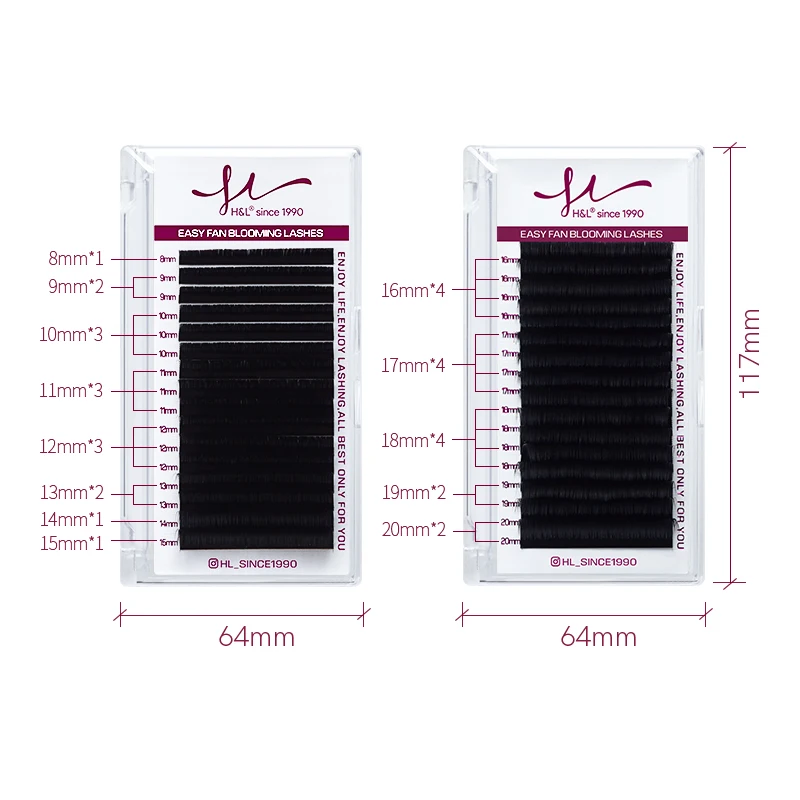 Easy Fan Lashes Bloom Individual Eyelash Extension Faux Mink Eyelashes  0.03 0.05 0.07 0.10mm Easy Fan Lashes
