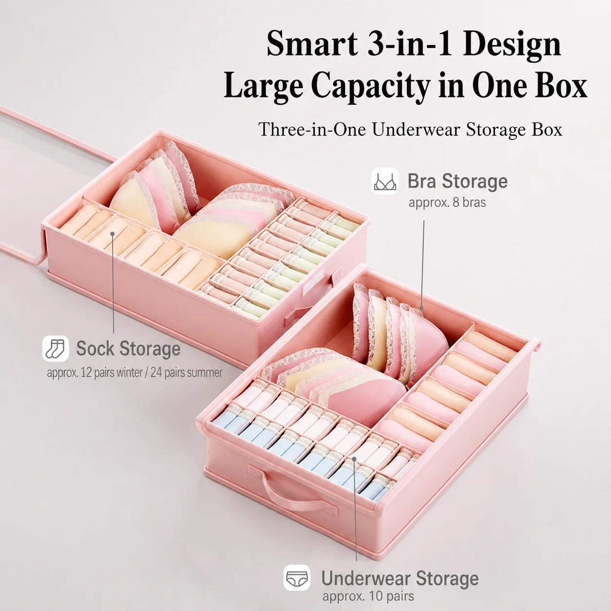 멀티 그리드 속옷 수납함, 양말 브라 팬티 정리함, 먼 - Sock Organizer Tray 리뷰 및 가격