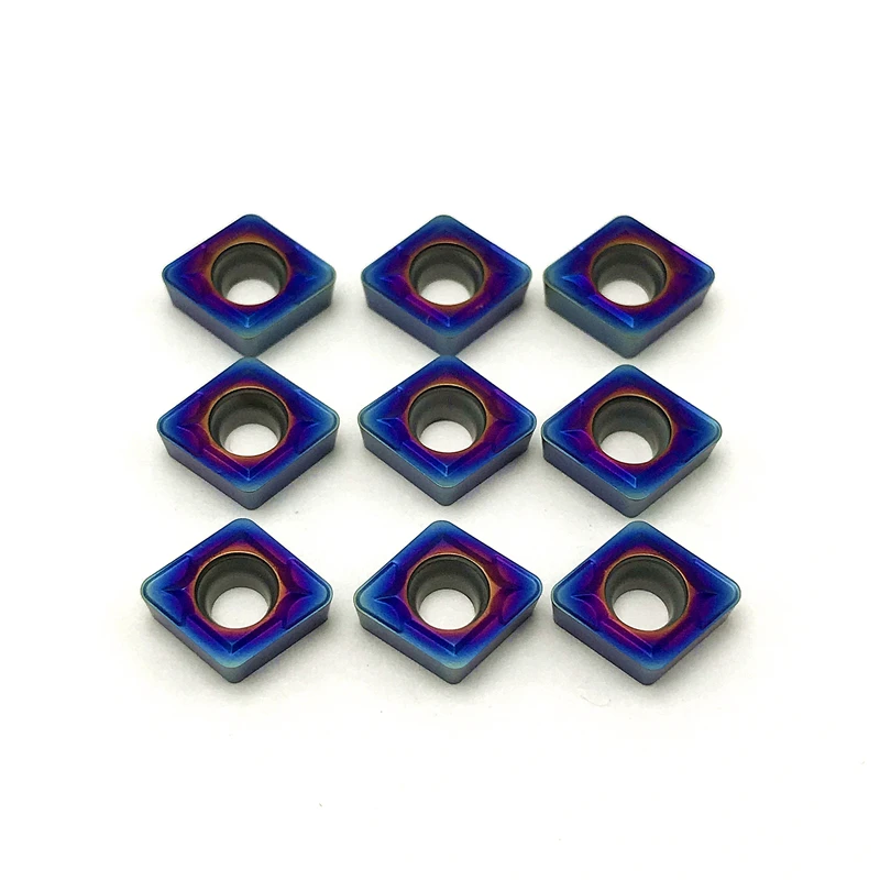 CCMT 060204   CCMT 060208   เม็ดมีดคาร์ไบด์ CNC เครื่องมือกลึงภายใน เครื่องมือกลึงแปรรูปเหล็ก การตัดเคลือบนาโน