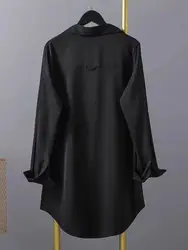 Silky and Smooth Lazy Style Loose and Slim Shir French Light Top Trendy and Versatile Casual Versatile Shirt for Women in Spring