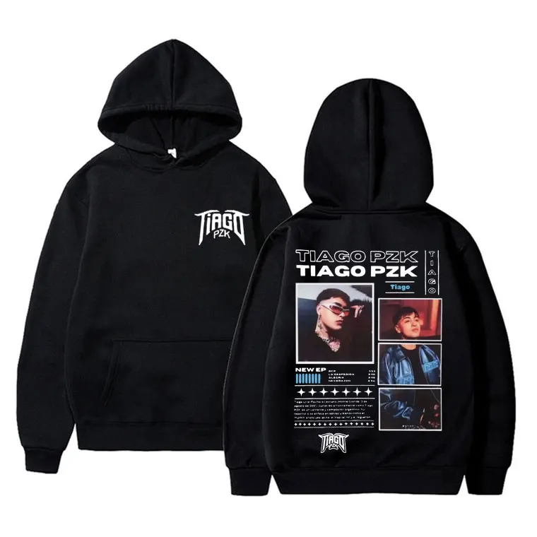 Rapper Tiago Pzk Graphic Hoodie Men Women Clothing Fashion Hip Hop Sweatshirt Men's Fleece Cotton Oversized Hoodies Streetwear