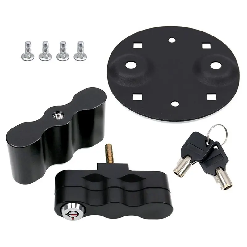 ABMI-2X Pack Mount Lock, Locking Pack Mount With Backing Plate Base And 4 Keys, For Fuel Pack, Water Container, Storage Box,