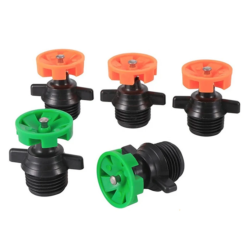 5Pcs 4 Points Plastic Flywheel Nozzle  Atomizing Sprinkler for Agricultural Irrigation Garden Lawn Watering Vegetables Greening