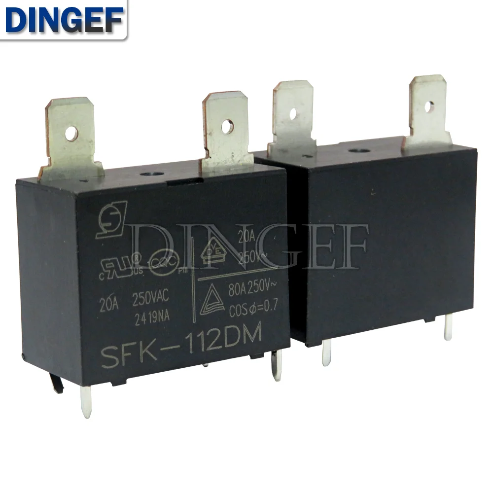 5PCS Relay SFK 112DM SFK-112DM 12V 20A 250VAC 4Pin Air conditioner relay Power Relay