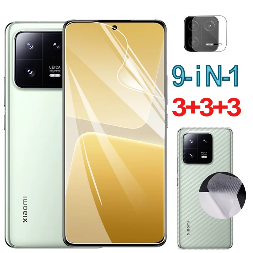 For Xiaomi 13T 12T 11T Pro Hydrogel Film Mi 13 Lite Screen Protector Xiaomi 13 T Transparent Soft Protective Films Mi 11 12 Lite Back Film Camera Lens Protection Xiaomi 13 T Pro Not Glass