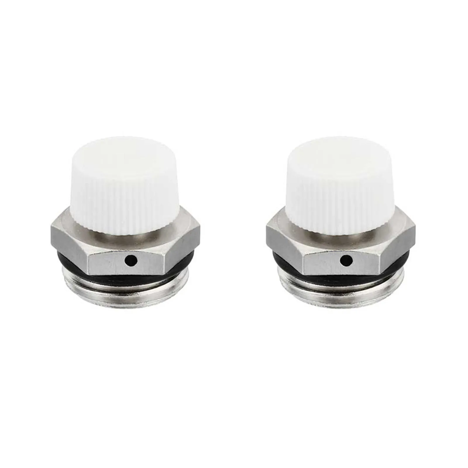 2Pcs Male Thread Radiator Air Venting Valve Nickel Plated Brass Manual Radiator Air Vent Plug Valve 1/8 1/4 3/8 1/2 3/4 Home