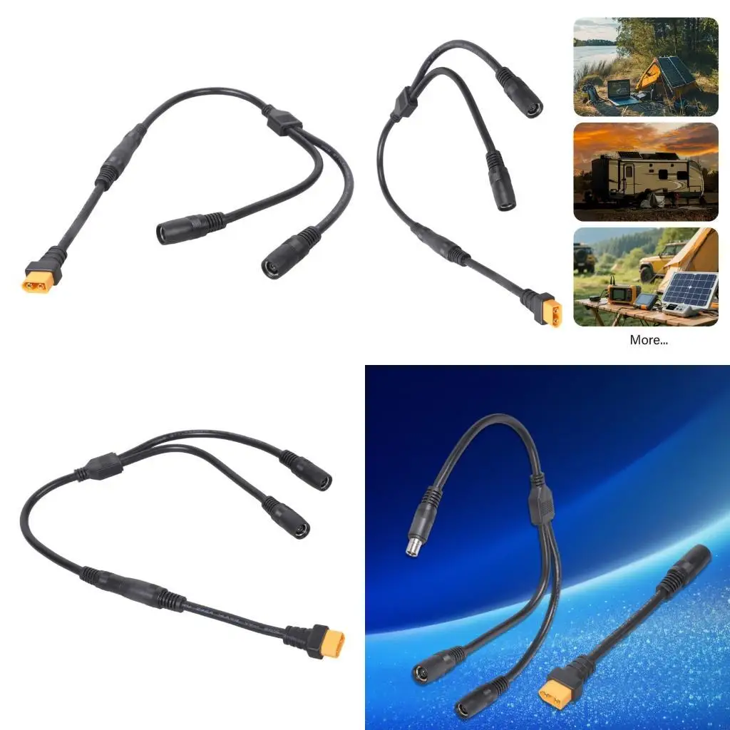 J1HD Heat Resistant XT60 Male To Double 8x2mm Female Power Cord For Various Models
