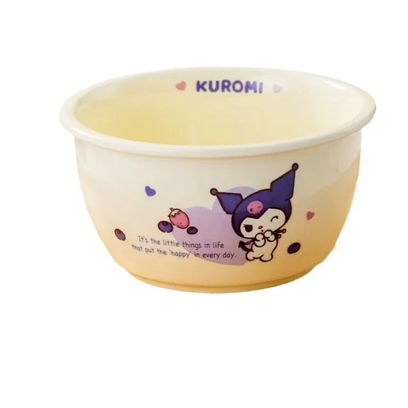 Sanrio Hello Kitty Cinnamoroll Anime Kawaii Ceramic Bowl Scoop Cute Cartoon Kuromi Rice Bowl Tableware Ins Fashion Gifts for Kid