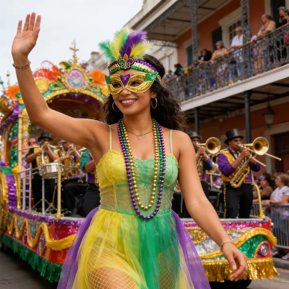 

Праздничный 3-цветный шарф-повязка на голову с маской - фиолетово-желто-зеленый декор для карнавального шара