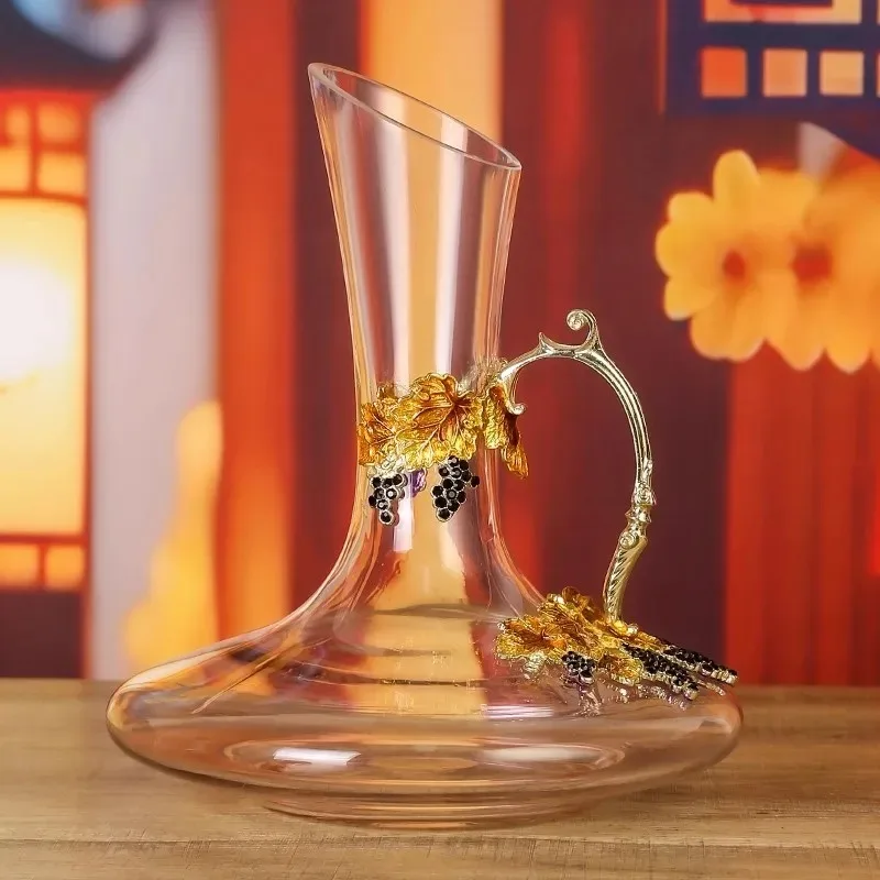 

1500ML Gold Grape Enamel Decanter Red Wine Glass Goblet Glasses Glasses for Champagne Wineglass Whiskey Cup Cups Vintage