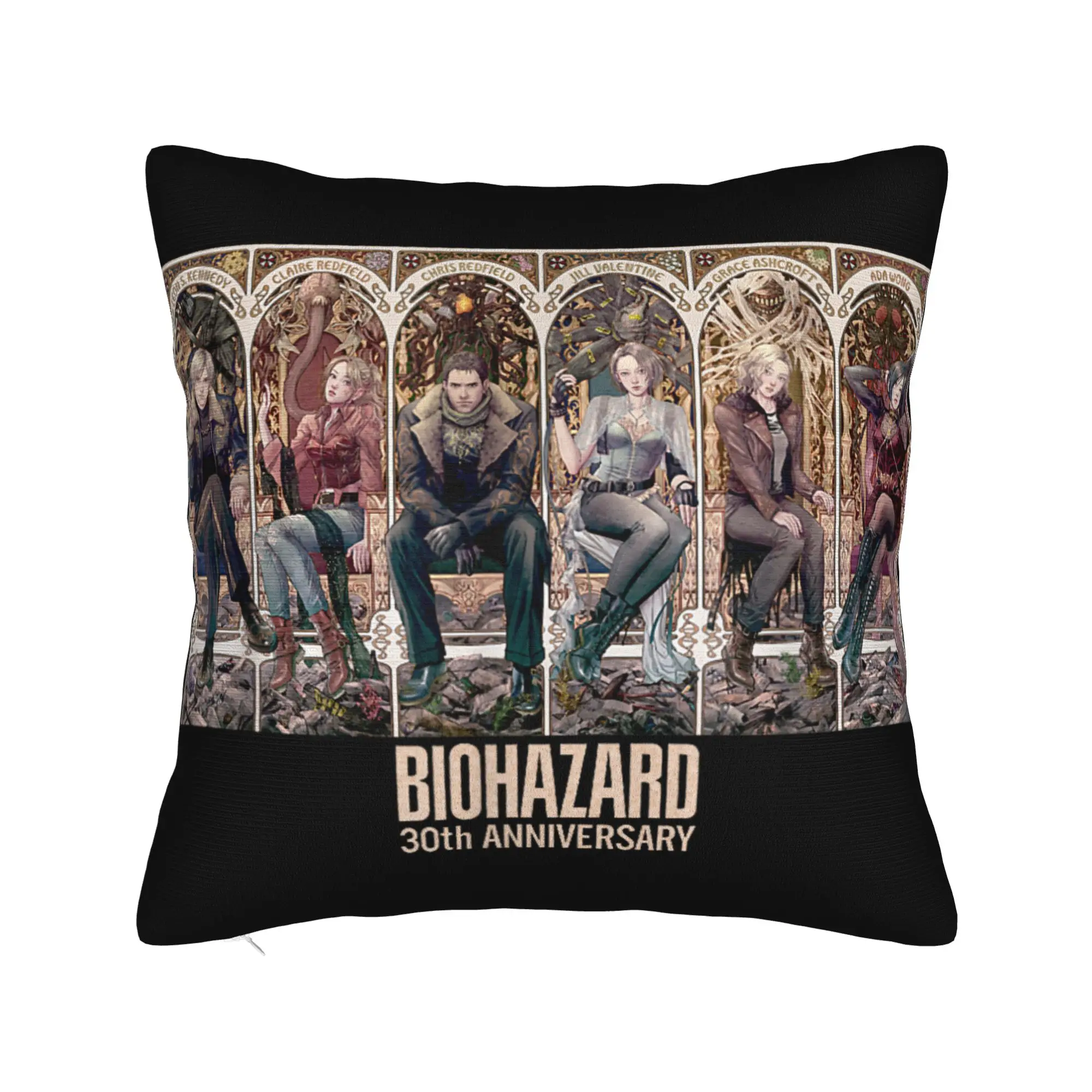 Resident Evil 30th Anniversary Key Art Pillow Case  Comfy Pillow Cover For Office Car Home Decor Fashion Pillowcases