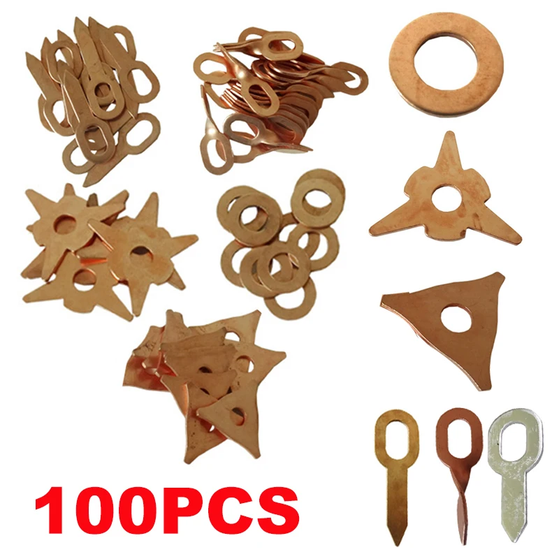 

100x Car Dent Repair Pulling Pad Washer Kit Copper Plated Steel Consumables Accessories High Quality Suitable For Spotter Welder