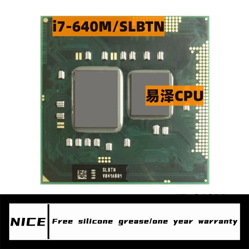 Core i7 640M 2.8GHz 2-Core 4M Laptop Processeur Socket G1 / rPGA988A notebook CPU SLBTN