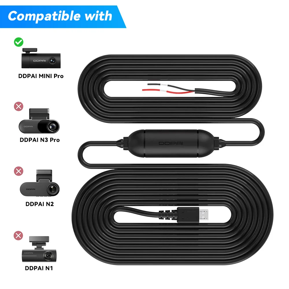 DDPAI Kit Fiação Câmera Veicular MINIPro 24H
