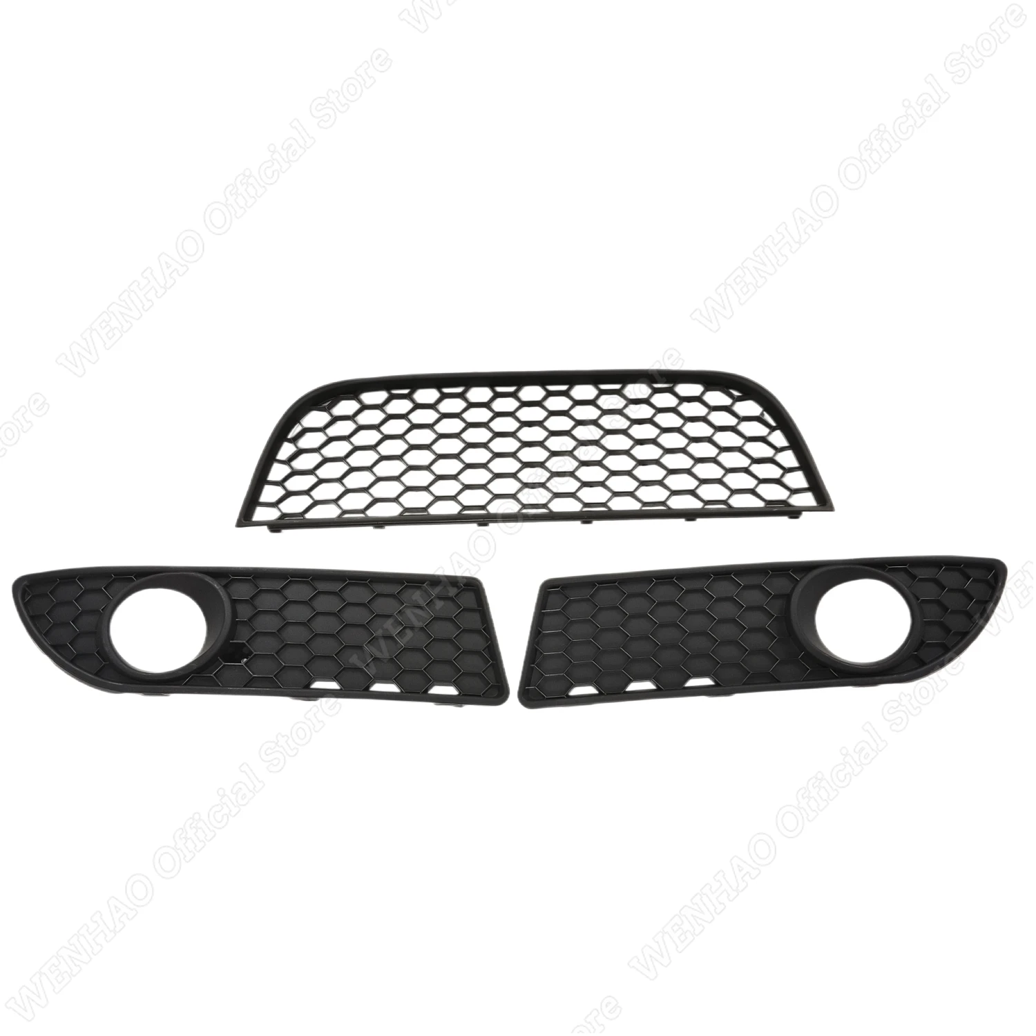 3-teiliger Nebelscheinwerfer-Abdeckungs-Set für VW POLO MK4 9N3 2006-2009 GTI, Mattschwarze Wabengrills, Tuning-Karosserie-Kit – Detail 3