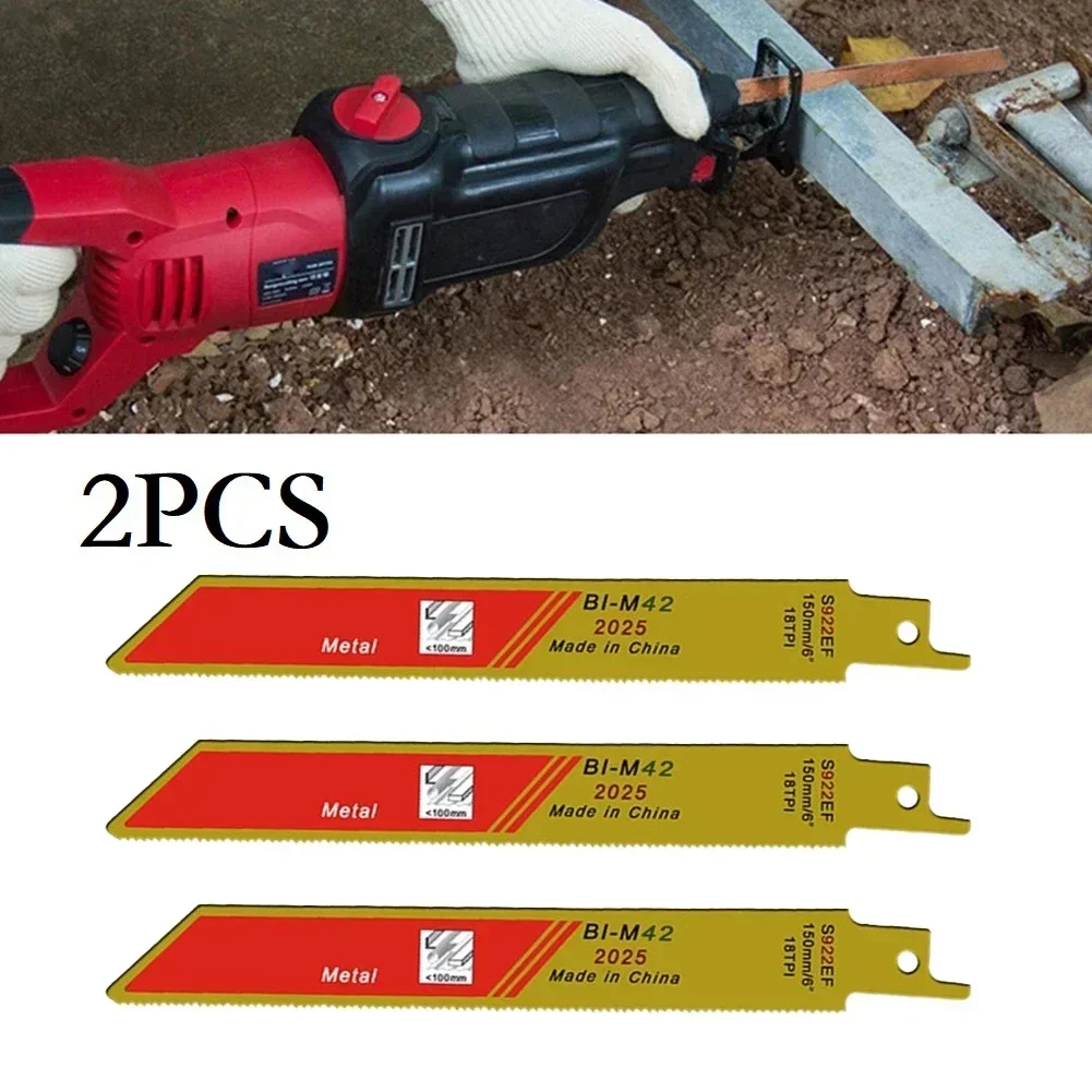3PCS Bi-metal Reciprocating Saw Blades Set 130mm Blades Wood Pruning Saw Blades For Plastic Pipe Metal Cutting S922EF
