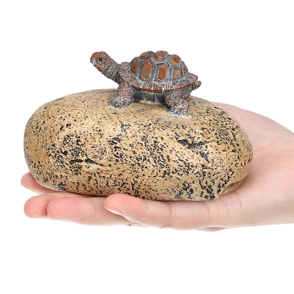 

2pcs Resin Box Fake Rock Turtle Stone Hider Concealer Stone Shaped Hidden Key Hidden Safe Storage Plastic Realistic Stoneshaped