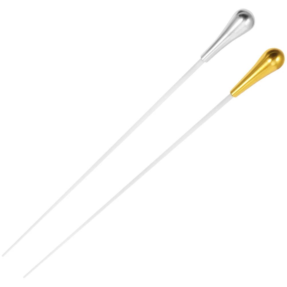 

2 Pcs Baton Music Conductor Accessories Conducting Stick Portable Plastic Steel