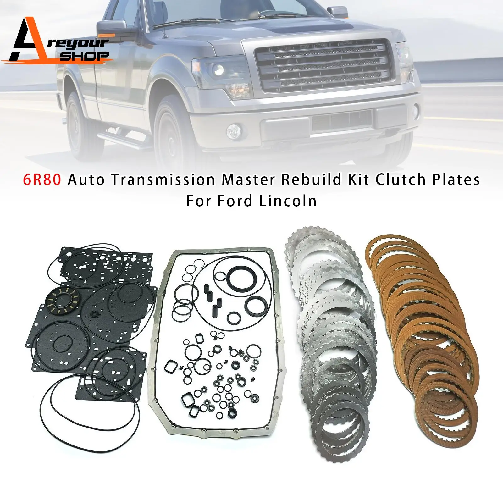 

6R80 Auto Transmission Master Rebuild Kit Clutch Plates for Ford Lincoln