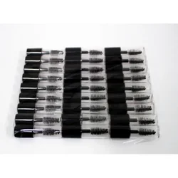 10/50/500pcs 3ml Black Cap Transparent Bottle Empty Mascara Tube Lip Gloss Tube Refillable Small Sample Lipgloss Tubes Wholesale