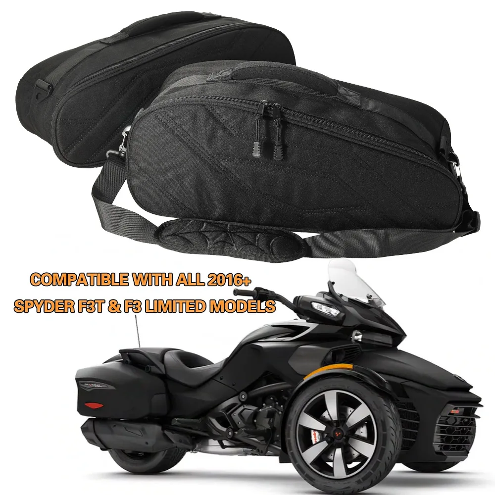 A Pair Durable Motorcycle Luggage Bags Additional Bags For Can-Am Spyder F3T F3 Limited