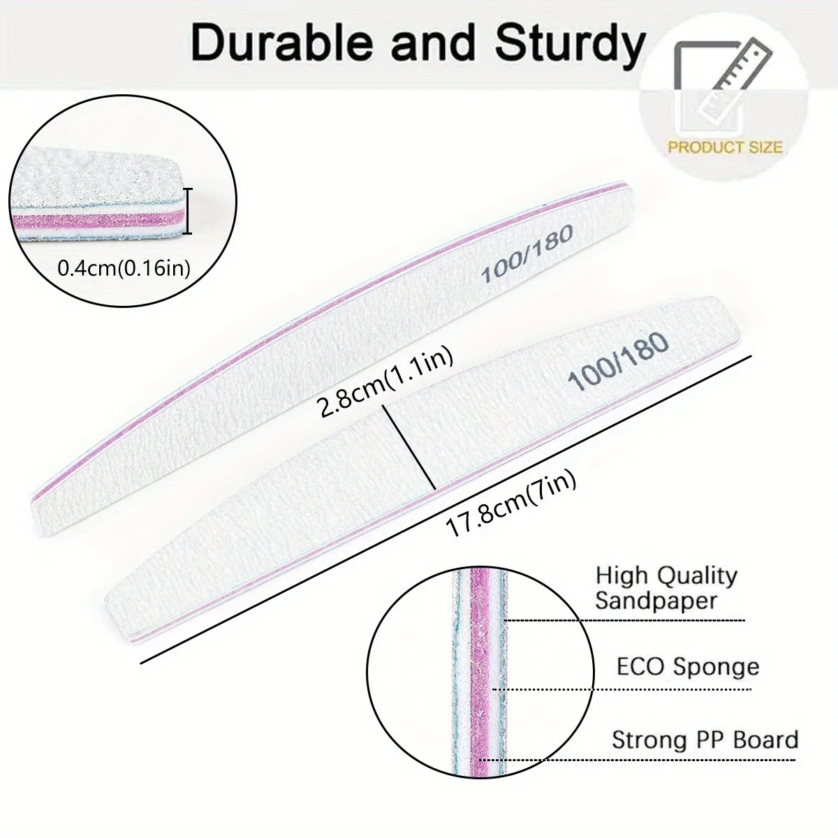 9 sztuk/partia Zestaw do manicure: pilniki profesjonalne 100/180, gąbka polerska, pędzel, nożyczki do paznokci, obcinacz do skórek, popychacze do skórek.