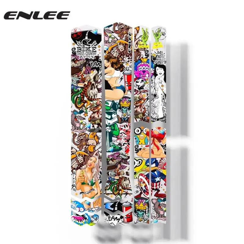 

ENLEE Front Fork Decals Bicycle MTB Road Rock Shox PIKE Stickers Bike DIY Racing Cycling Protect Colorful Film Kit