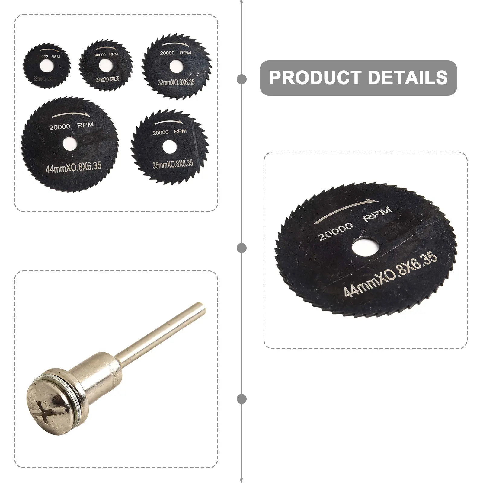 Jeu de lames de scie circulaire HSS, 6 pièces, pour outils rotatifs et électriques pour perceuses, parfait pour une coupe de précision