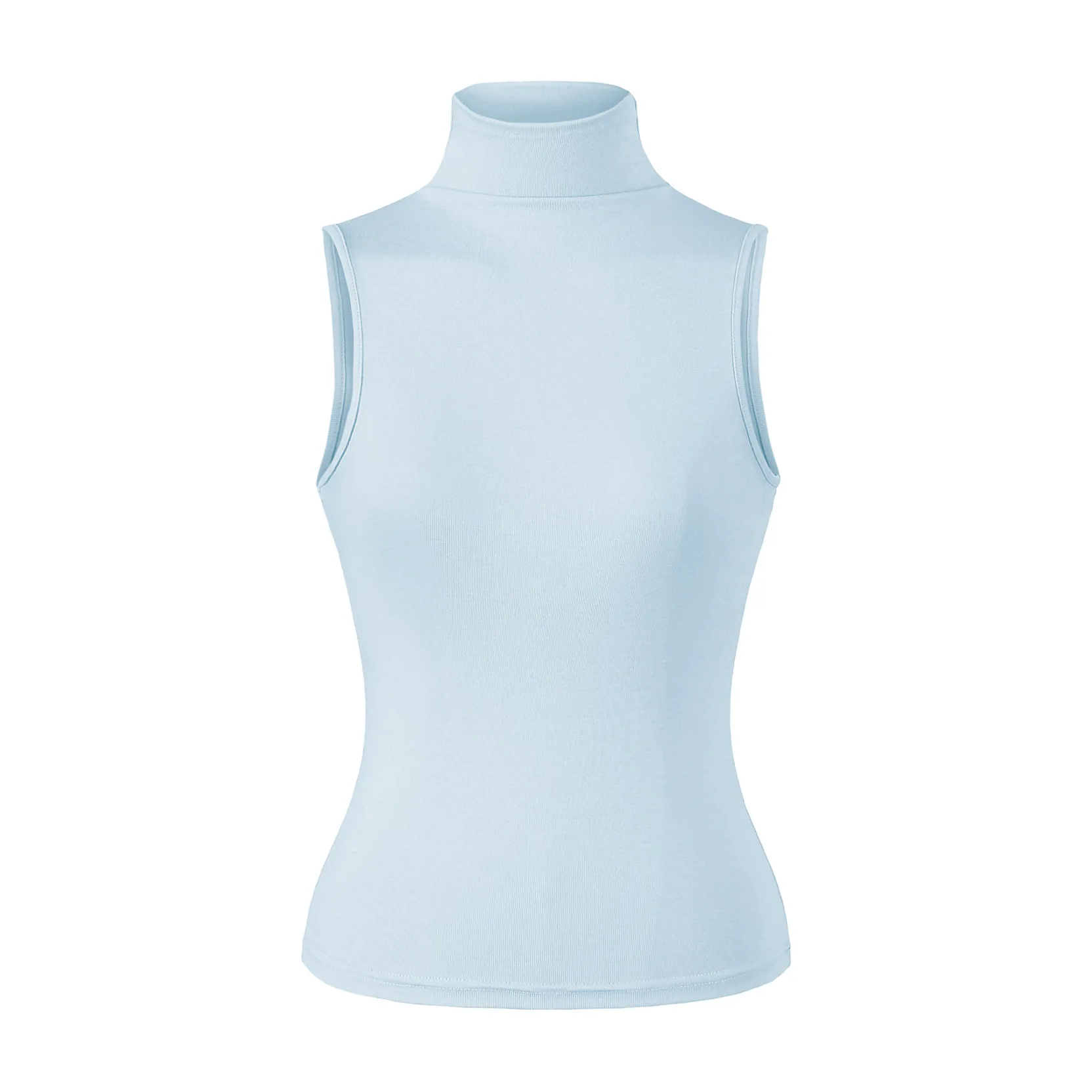 Sexy high-neck sleeveless tank top for hot girls 2026 spring-summer new style with chest pads to enhance bust size yoga SVOS