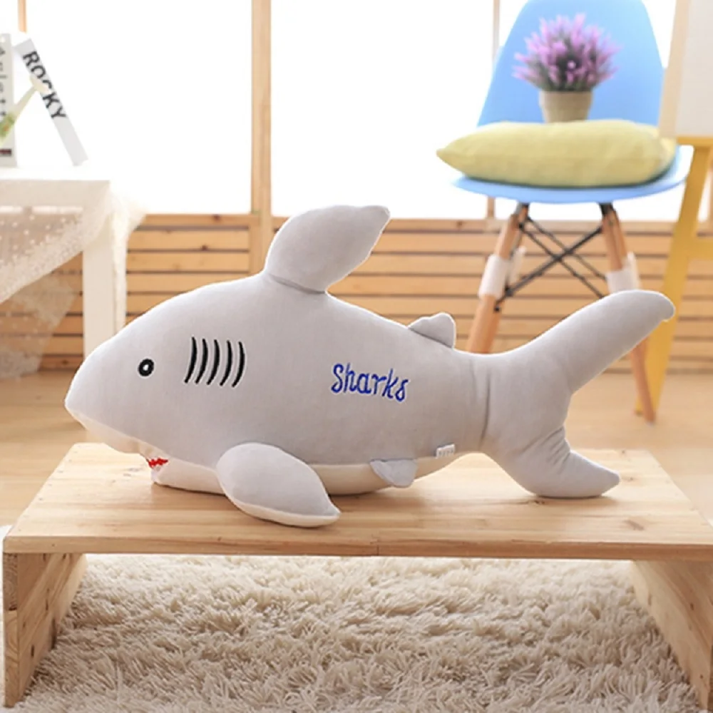 

big gray plush shark toy cute stuffed shark doll gift about 80cm