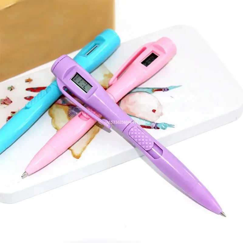 1Pcs Ballpoint Pen with Digital Clock Electronic Clock Pen Exam Pens Watch Pen Dropship