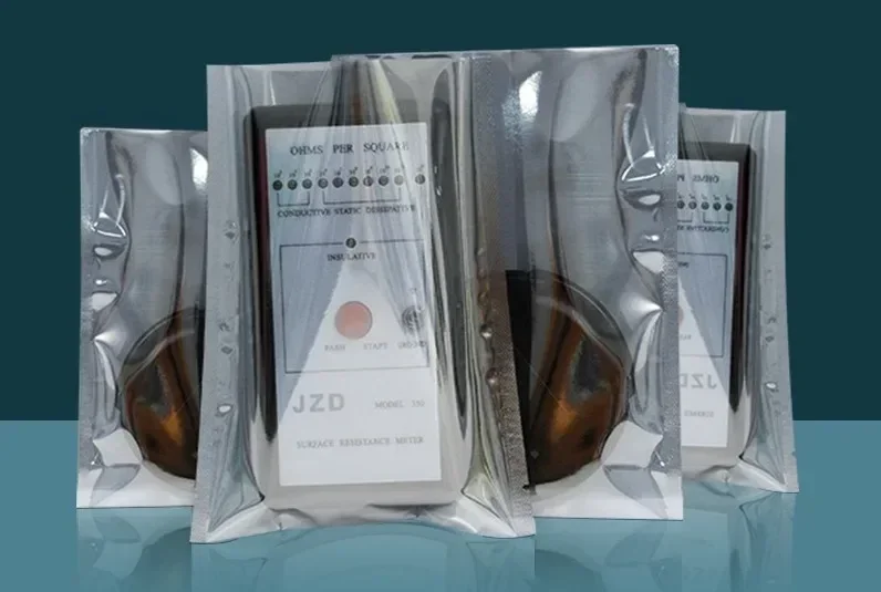 1000pcs Anti Static Shielding Open Top Bag  APET+CPP Material 75um Thickness Static Resistance Value 10^8 to 10^10 Ohm