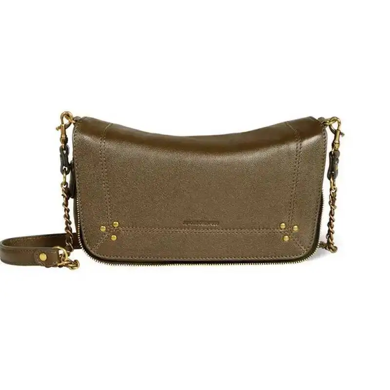 Nouveau sac à bandoulière ou sac croisé pour femme avec ceinture amovible tressée et fermeture à rabats magnétiques en cuir