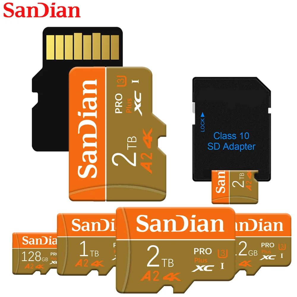Memory Card 256GB 128GB 512GB Extreme Pro Mini SD Card U3 V30 TF Card 1TB 2TB High Speed Flash Card 128GB For Phone Camera Drone