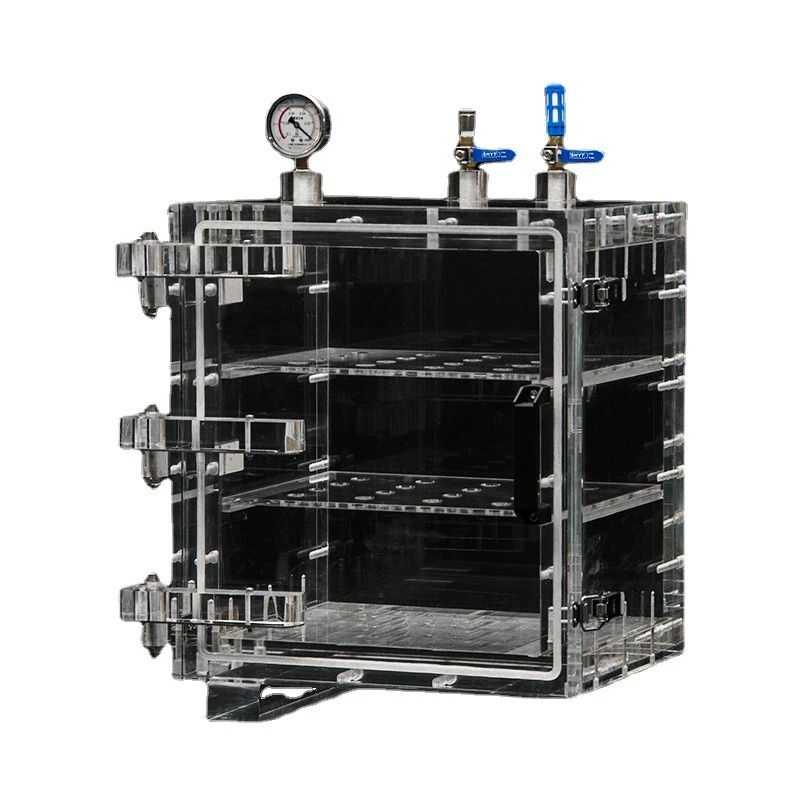 Sealed isolation drying transparent acrylic plexiglass vacuum box