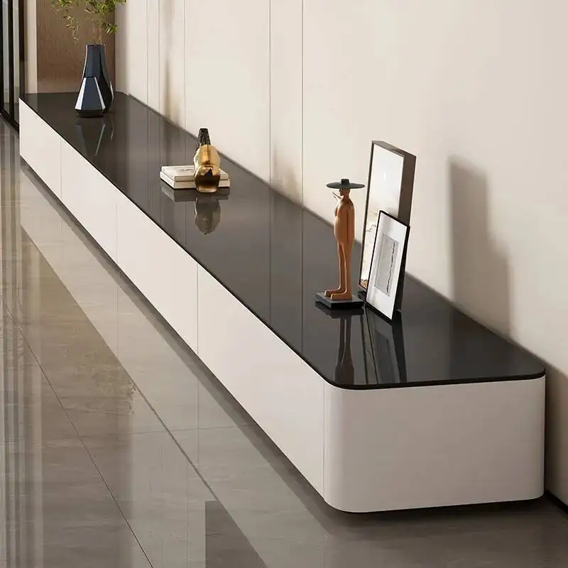 حامل تلفزيون ضيق عالمي رخيص وحديث وبسيط مصمم على الحد الأدنى حامل تلفاز أرضية منخفضة أثاث تلفزيون Mueble Para #1