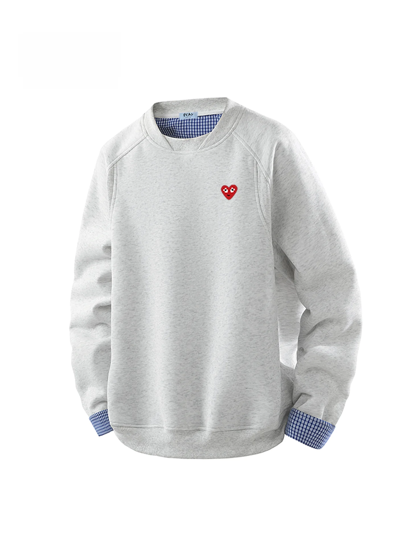 

Повседневная толстовка Play Hei Retro с круглым вырезом и длинными рукавами, удобная, дышащая, из смесового хлопка и полиэстера, для осеннего сезона